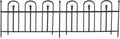 Black Steel Decorative Metal Garden Fence Panels and 3 Posts H793