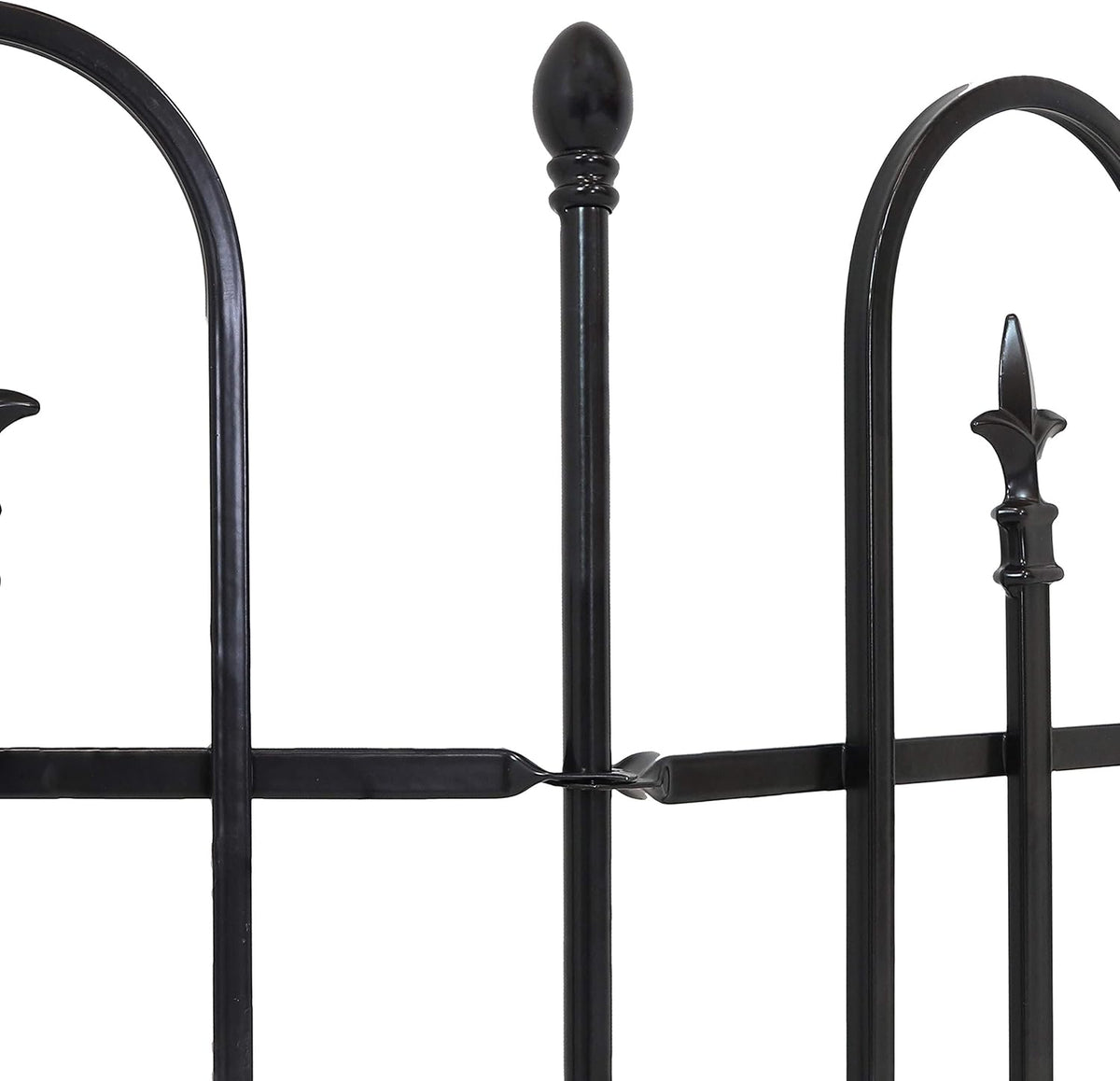 Black Steel Decorative Metal Garden Fence Panels and 3 Posts H793