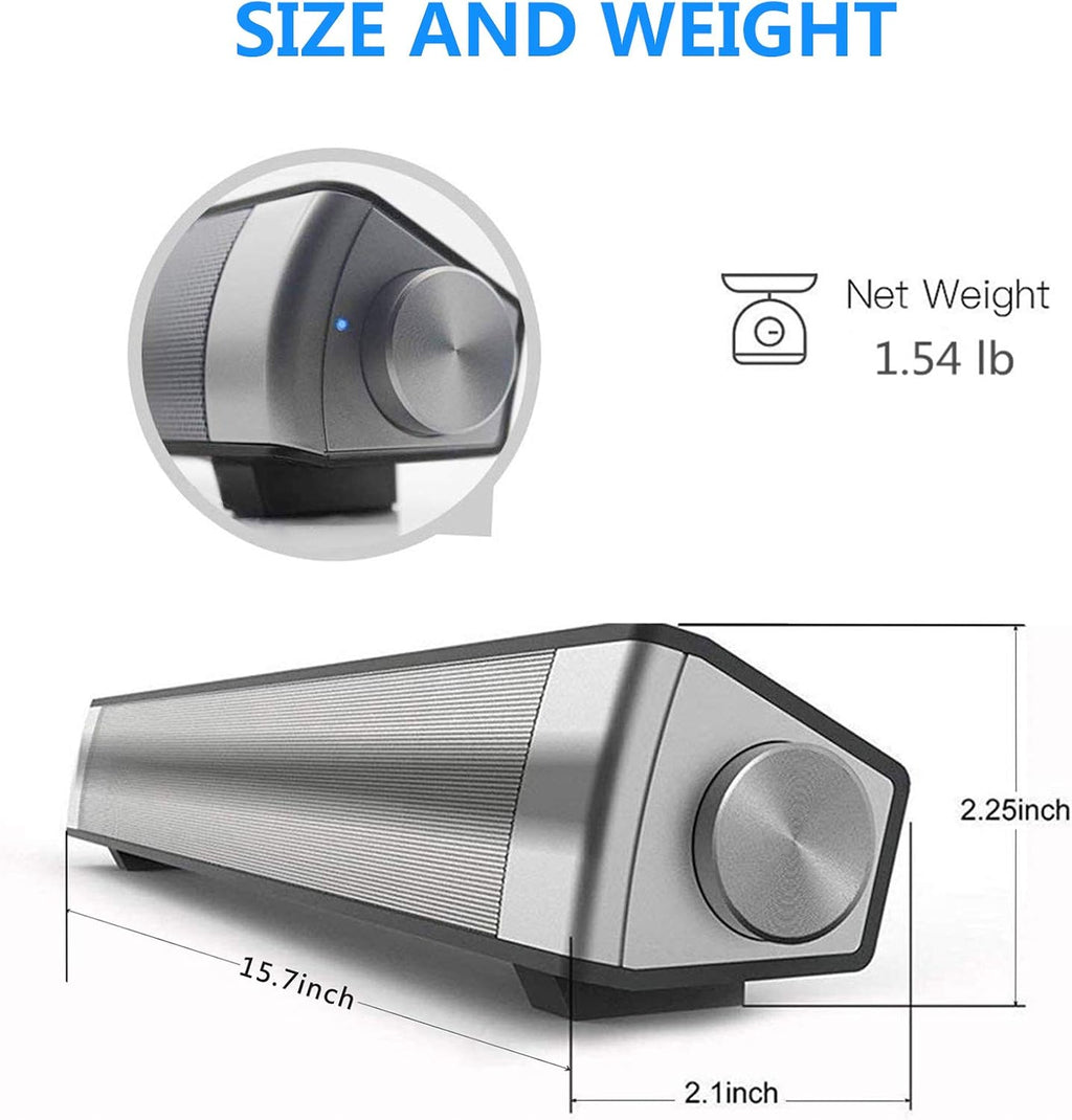Wired and Wireless Bluetooth Sound Bar with Mic, Pack of 2 Q530