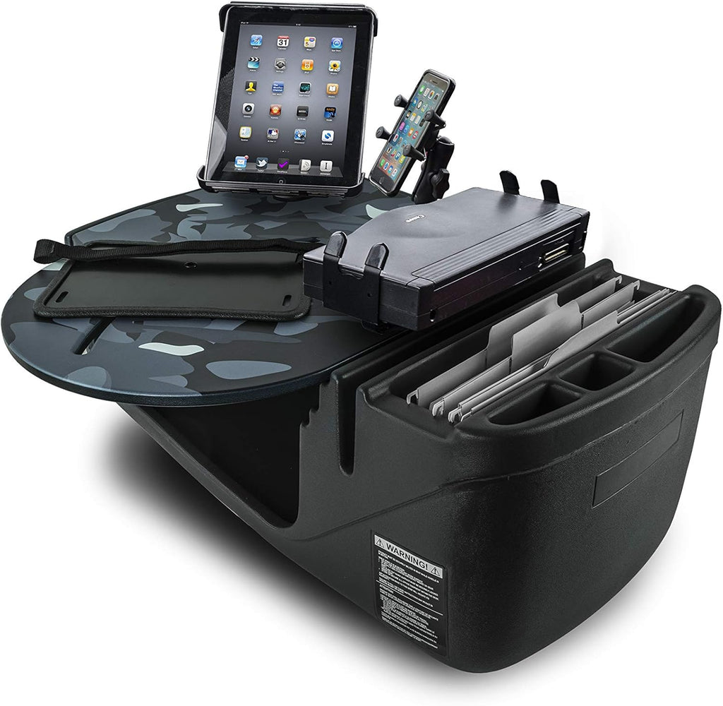 Car Desk with Power Inverter, Phone Mount and Printer Stand D35584