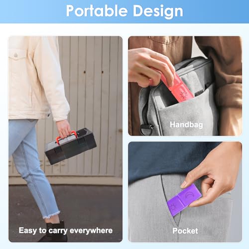 Black Monthly Pill Organizer 2 Times a Day 30 Day with Travel Case Y804