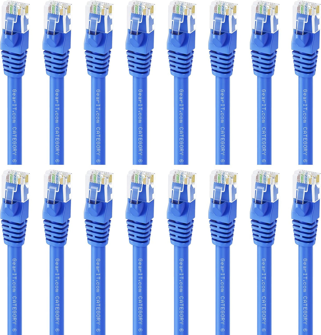 Cat 6 Ethernet Cable 50 ft 5-Pack Blue Y5904
