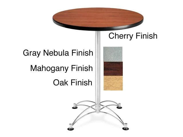 Round Chrome Base Cafe Table H486