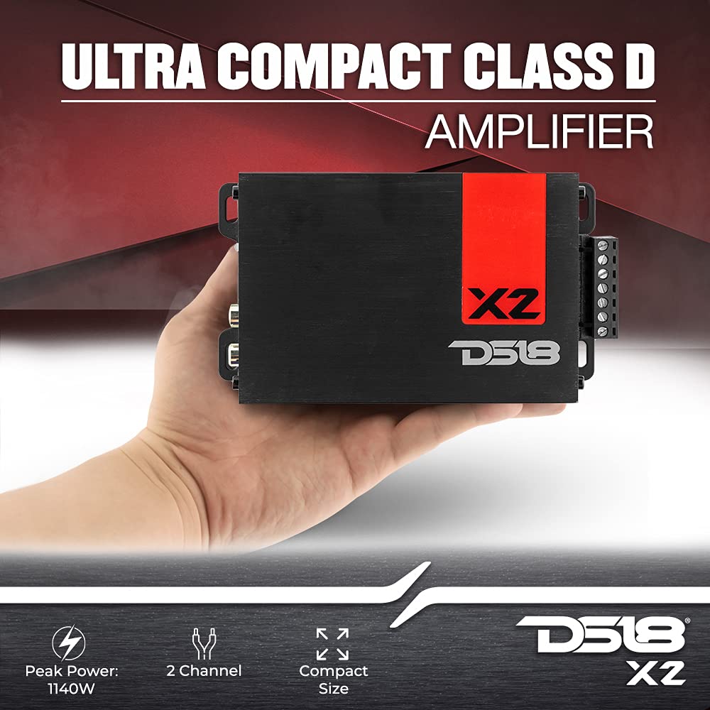 2 Channel Class D Car Audio Amplifier 1140 Watts Peak V5408