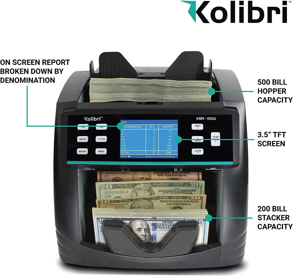 Mixed Denomination Money Counter Machine with Counterfeit Detection S604