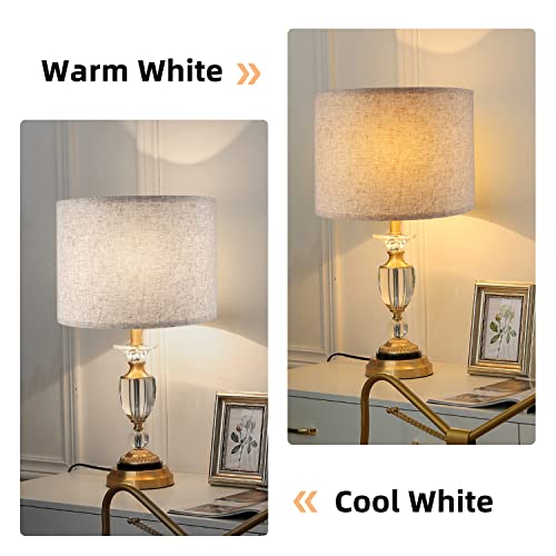 Beige Drum Fabric Lampshades Set of 2 C6394