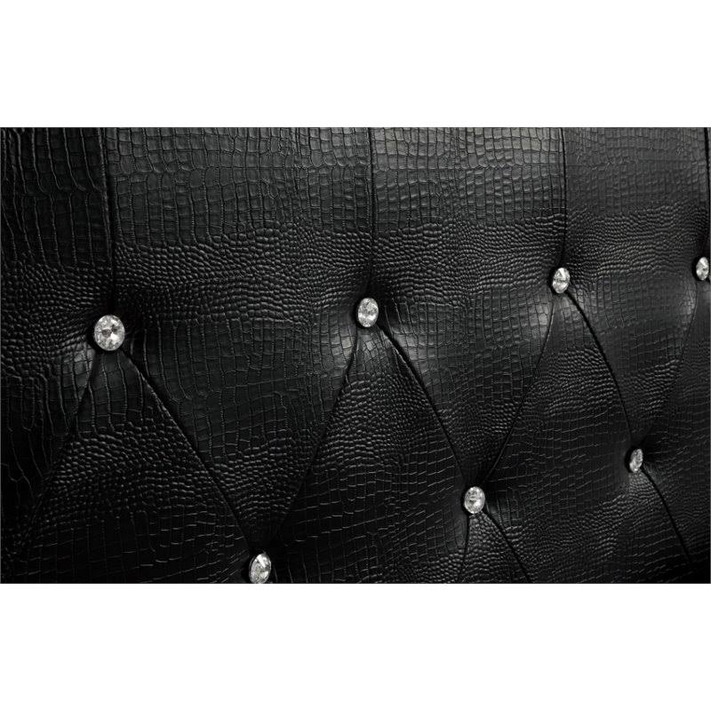Black Faux Leather Full Queen Headboard I285