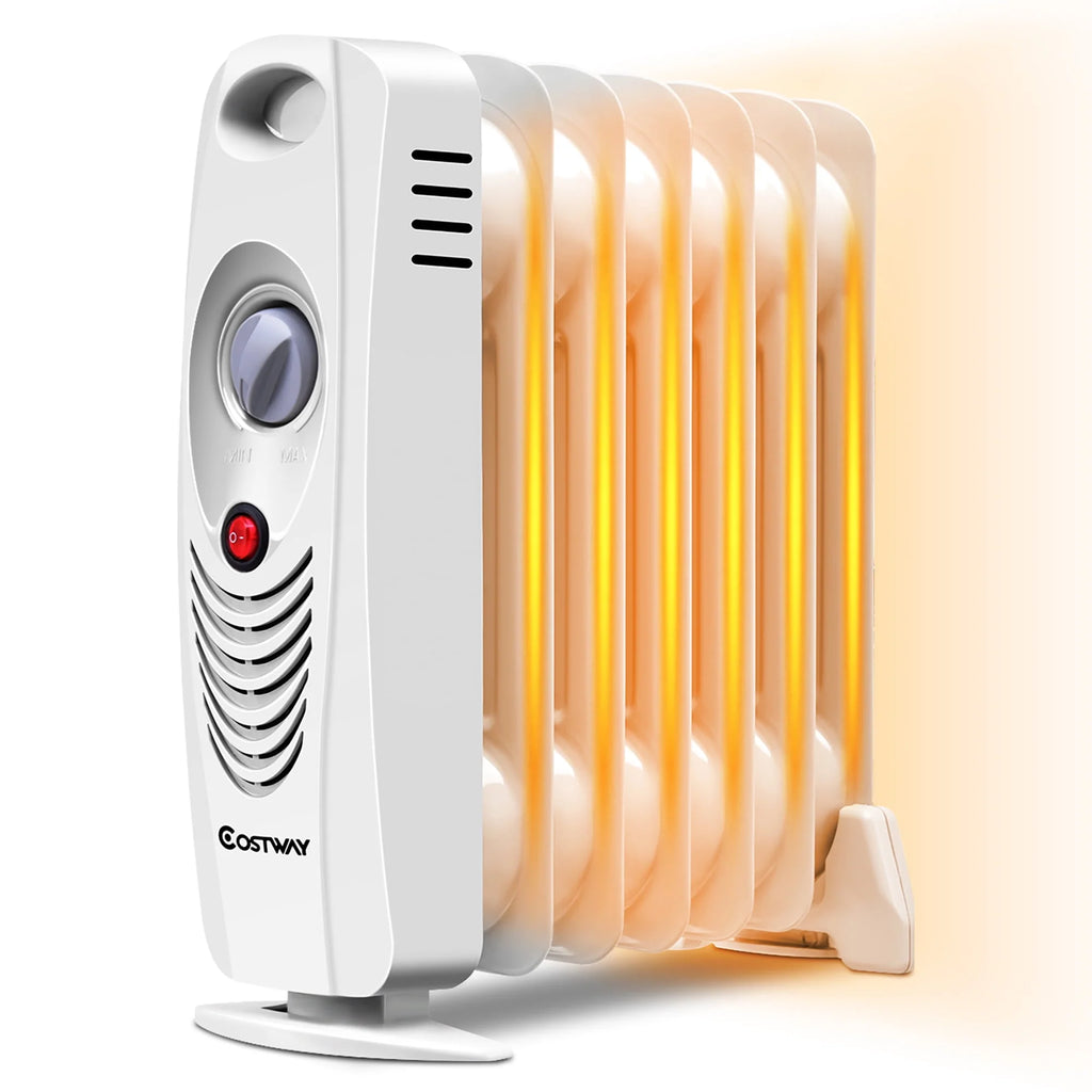 Portable Mini Electric Oil Filled Radiator Heater 7-Fin A34813