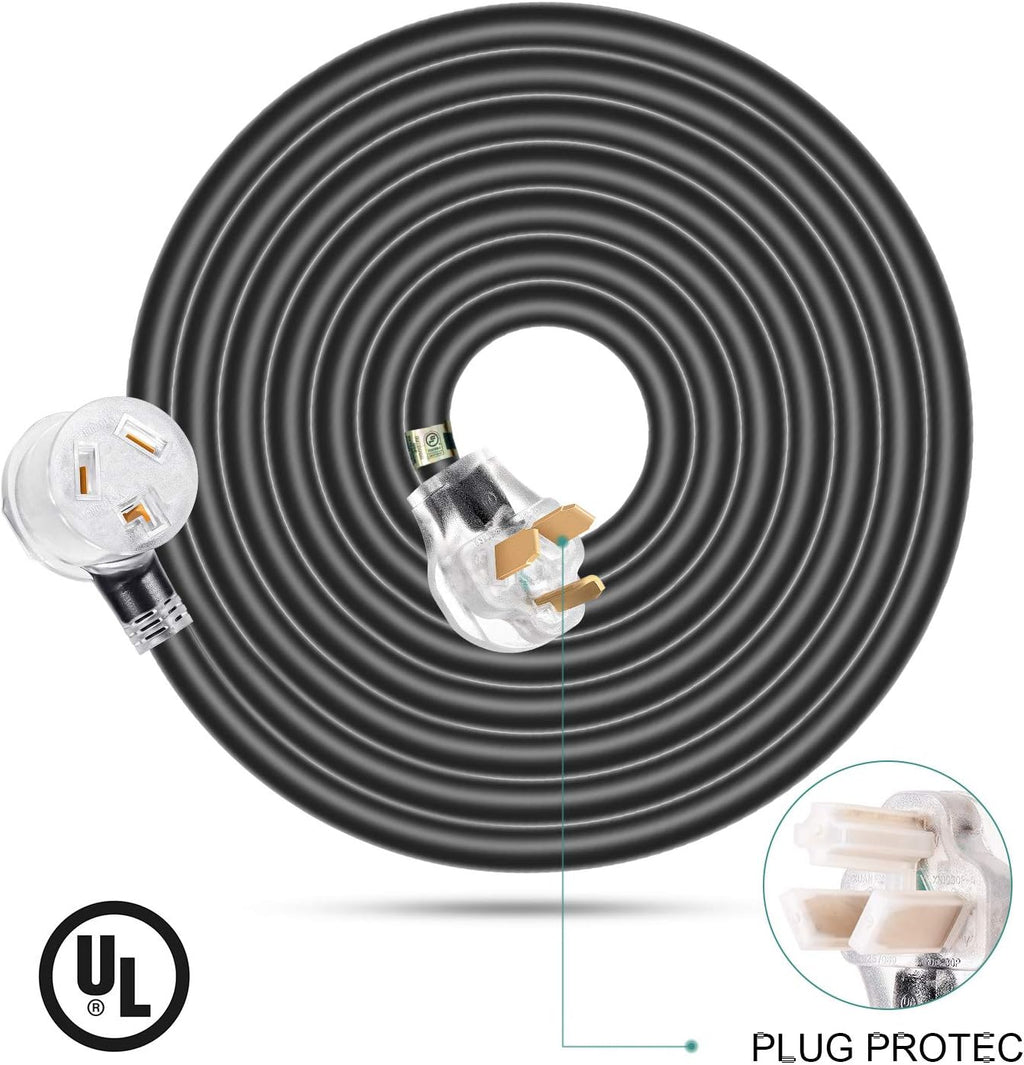 30 Amp Dryer Extension Cord 3 Prong 25 Feet Pack of 2 F94184