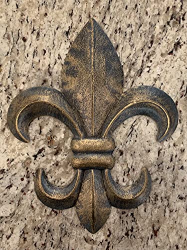 10" Metal Fleur De Lis Wall Plaque (Black) S639207