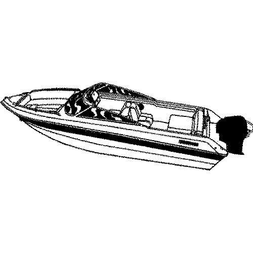 Styled-to-Fit Cover for V-Hull Runabouts with Outboards N692639