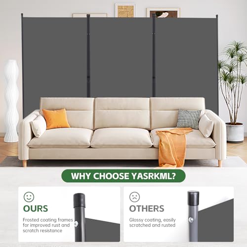 3 Panel Fabric Room Divider Screen J783878