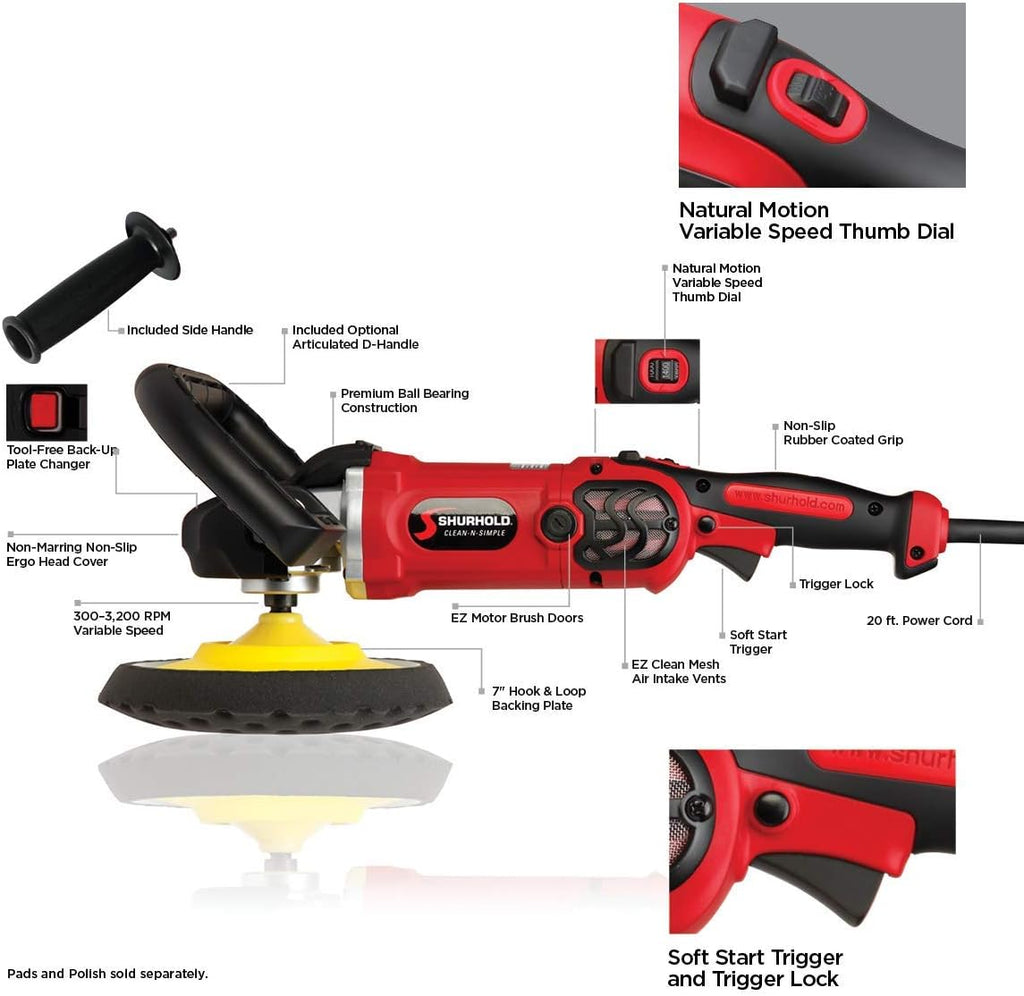 Rotary Car Boat Buffer Polisher with Carrying Bag B971348