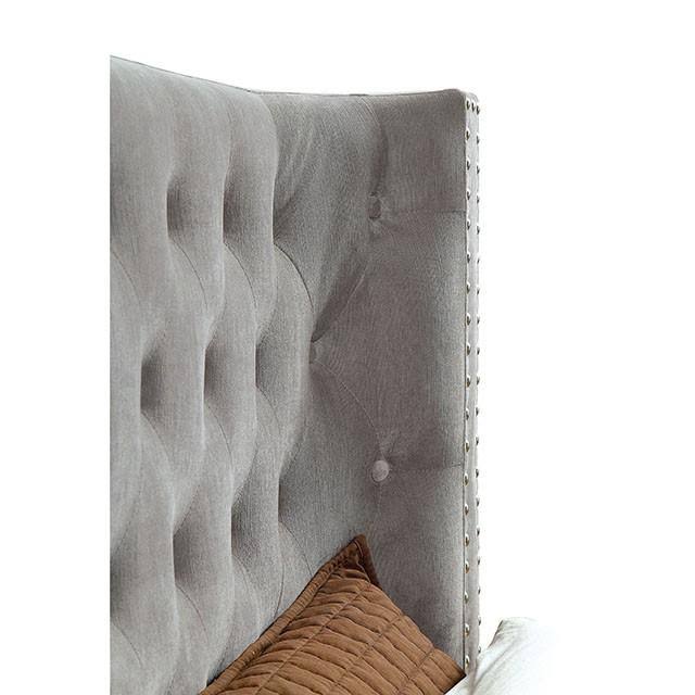 Gray Transitional Queen Bed K1649