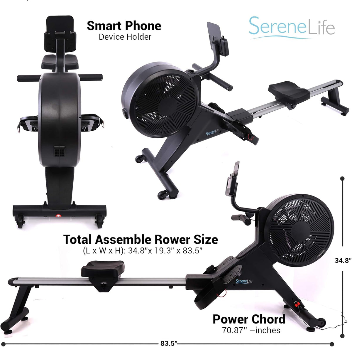 Smart Rowing Machine with Fitness Monitoring App T703930