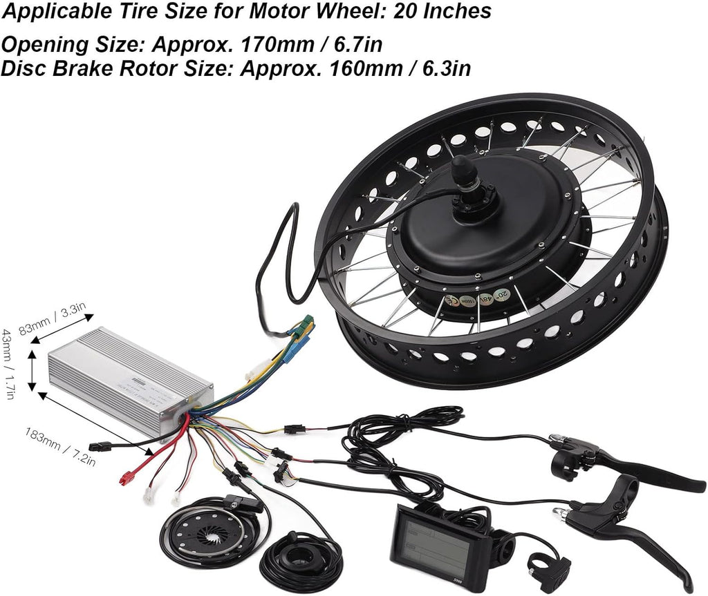 20 Inch 1500W Electric Bike Conversion Kit with Controller L76684
