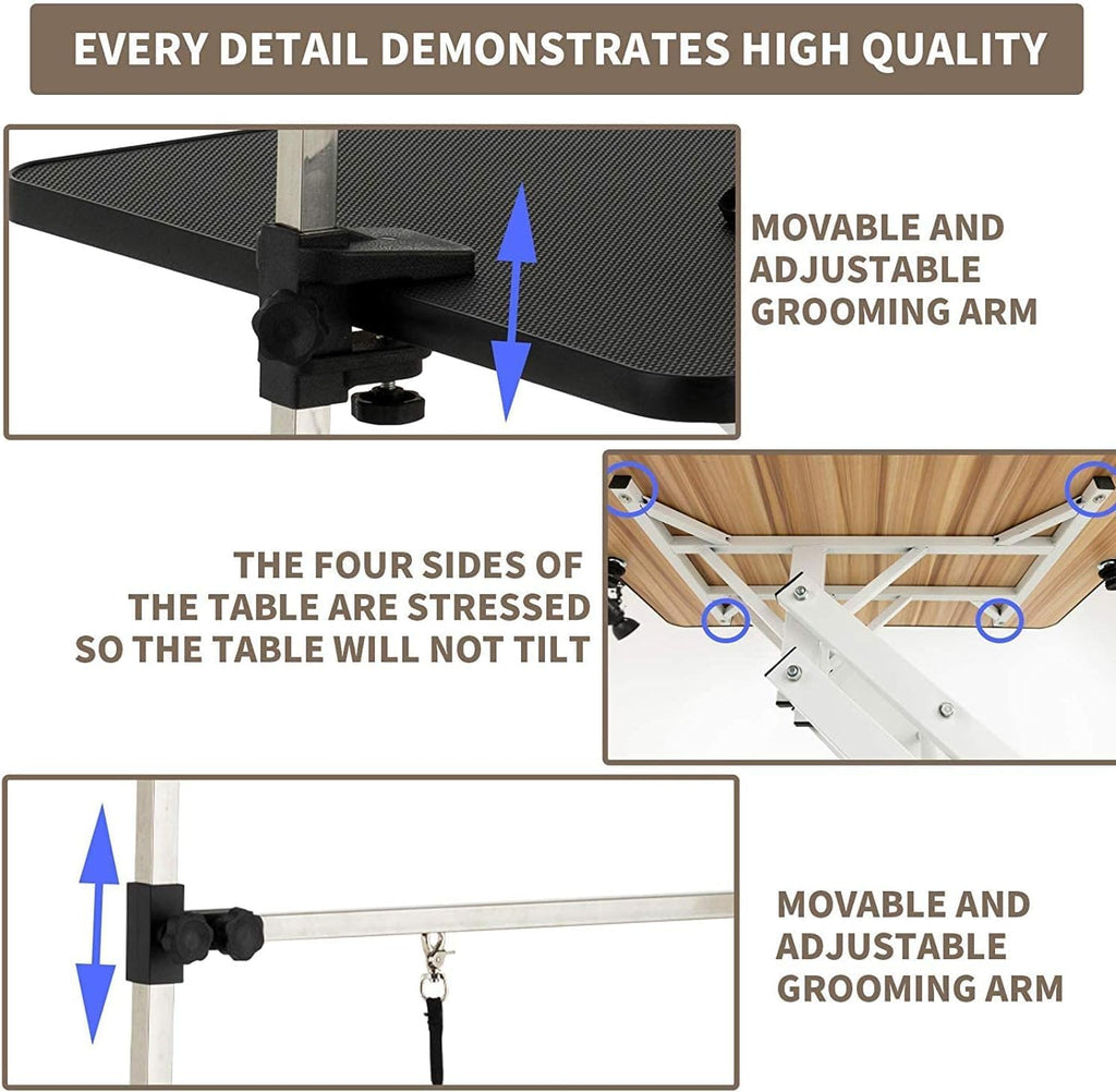 Hydraulic Dog Grooming Table, Heavy Duty, 43''/Black U349