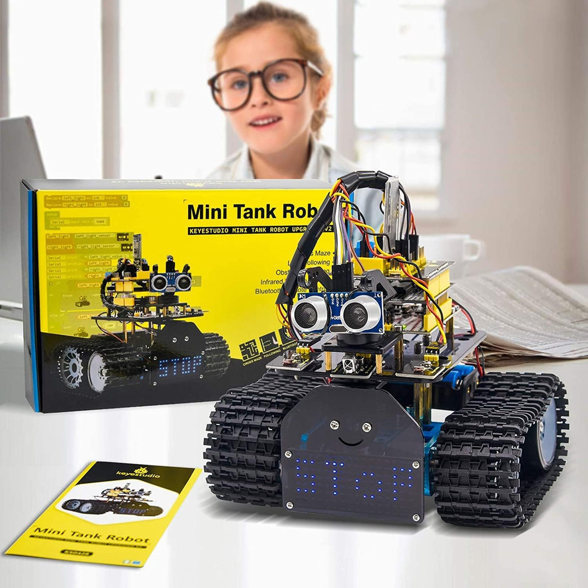 Mini Tank Robot Smart Car Kit with IR and App Control O464014
