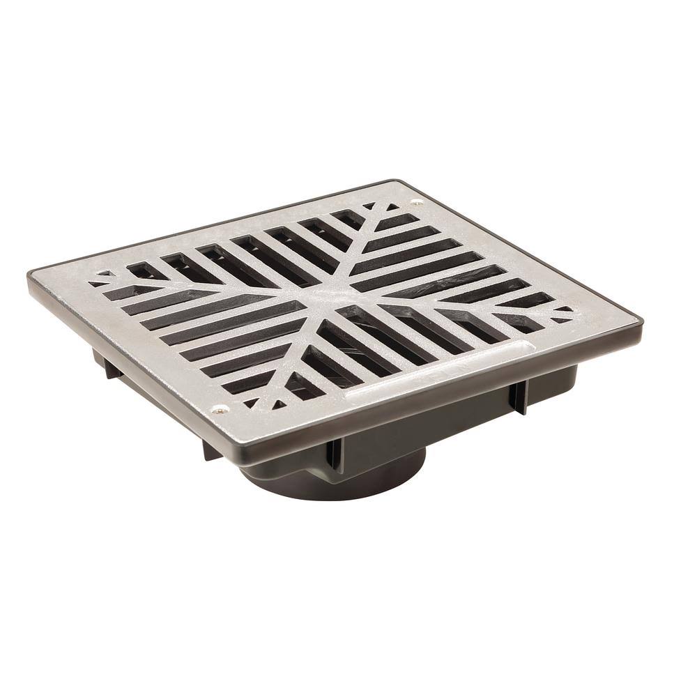 13 in. Low Profile Drainage Catch Basin with Aluminum Grate K2522