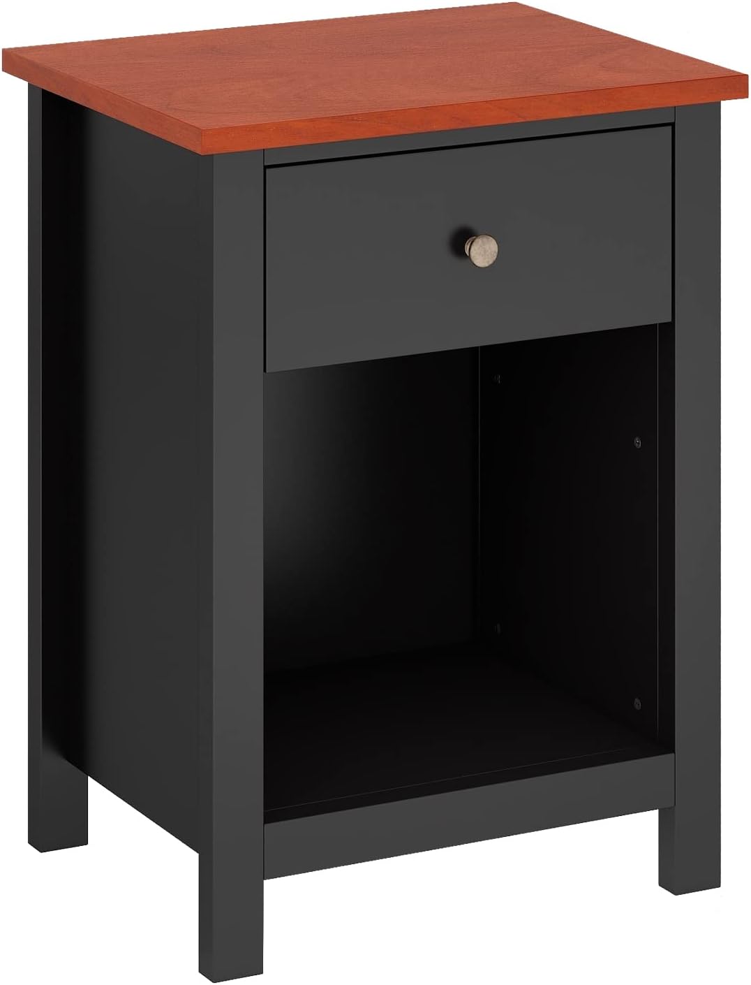 White 1-Drawer Wood Nightstand X82304