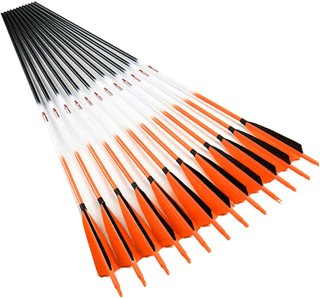 Carbon Arrows with Removable Tip, Spine 300 340 400 500 600, Pack of 6/12PCS G49505