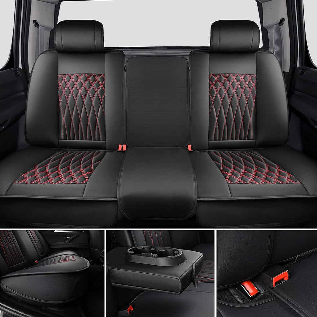 1 Pair Black Waterproof Leather Seat Covers L5971