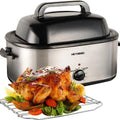24 QT Stainless Steel Electric Roaster Oven with Self-Basting Lid L40947