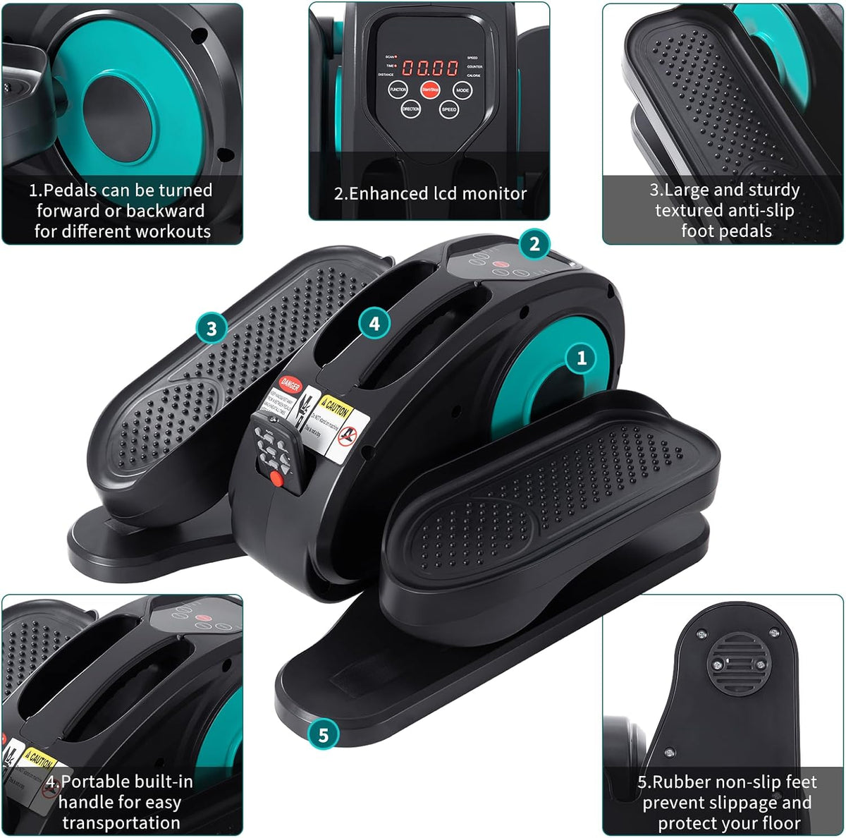Electric Seated Pedal Exerciser with LCD Monitor and Remote Control P941