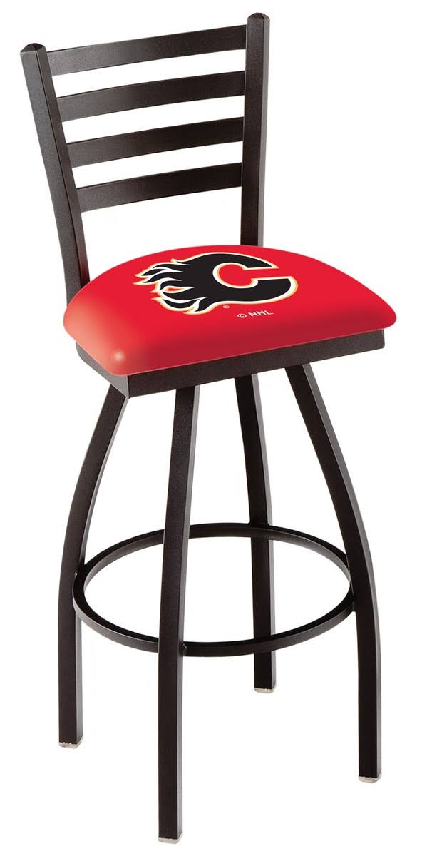 Black Swivel Bar Stool with Ladder Style Back D182185
