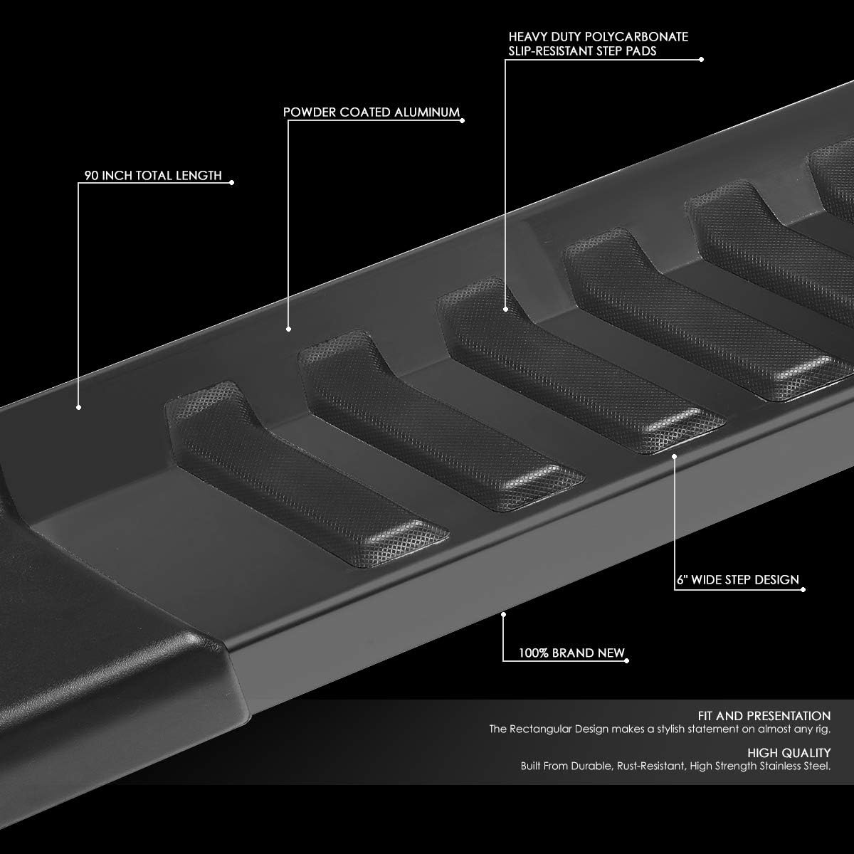 Black 6.25 Nerf Bar Side Step Running Board H9115