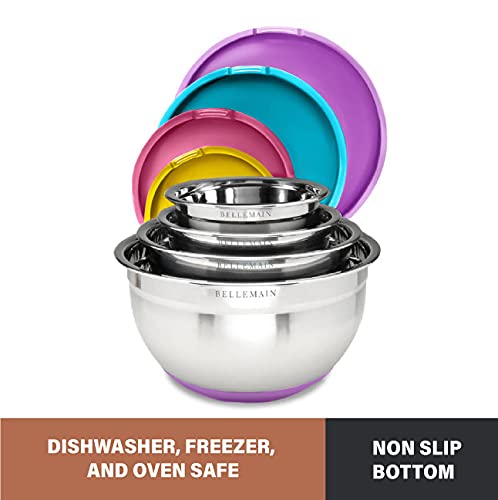 4-Piece Stainless Steel Mixing Bowls with Lids G647370