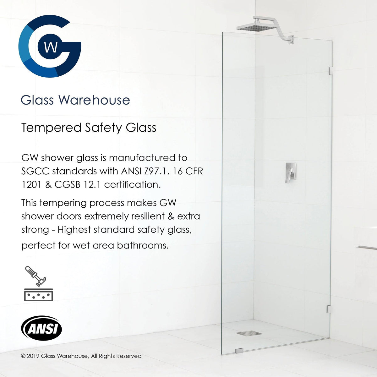 Frameless Shower Door Oil Rubbed Bronze Q980244