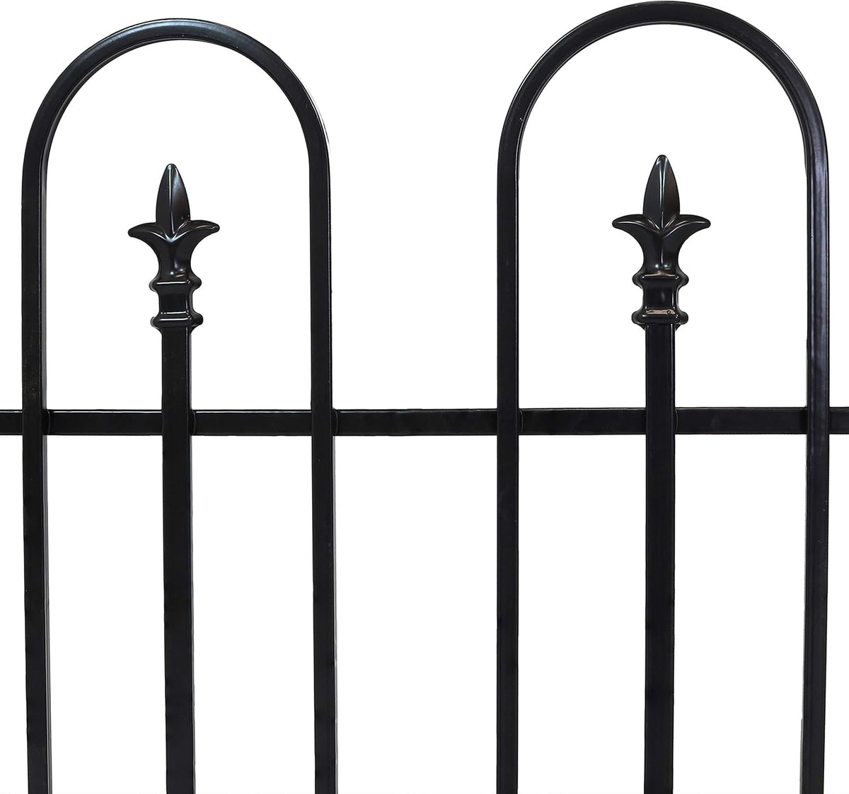 Black Steel Decorative Metal Garden Fence Panels and 3 Posts H793
