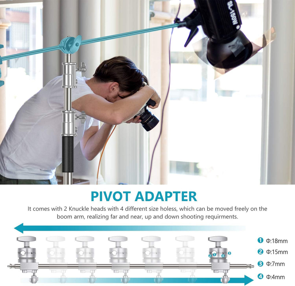 10 Feet C-Stand Light Stand with Extension Boom Arm and Carry Bag F365