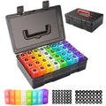 Black Monthly Pill Organizer 2 Times a Day 30 Day with Travel Case Y804