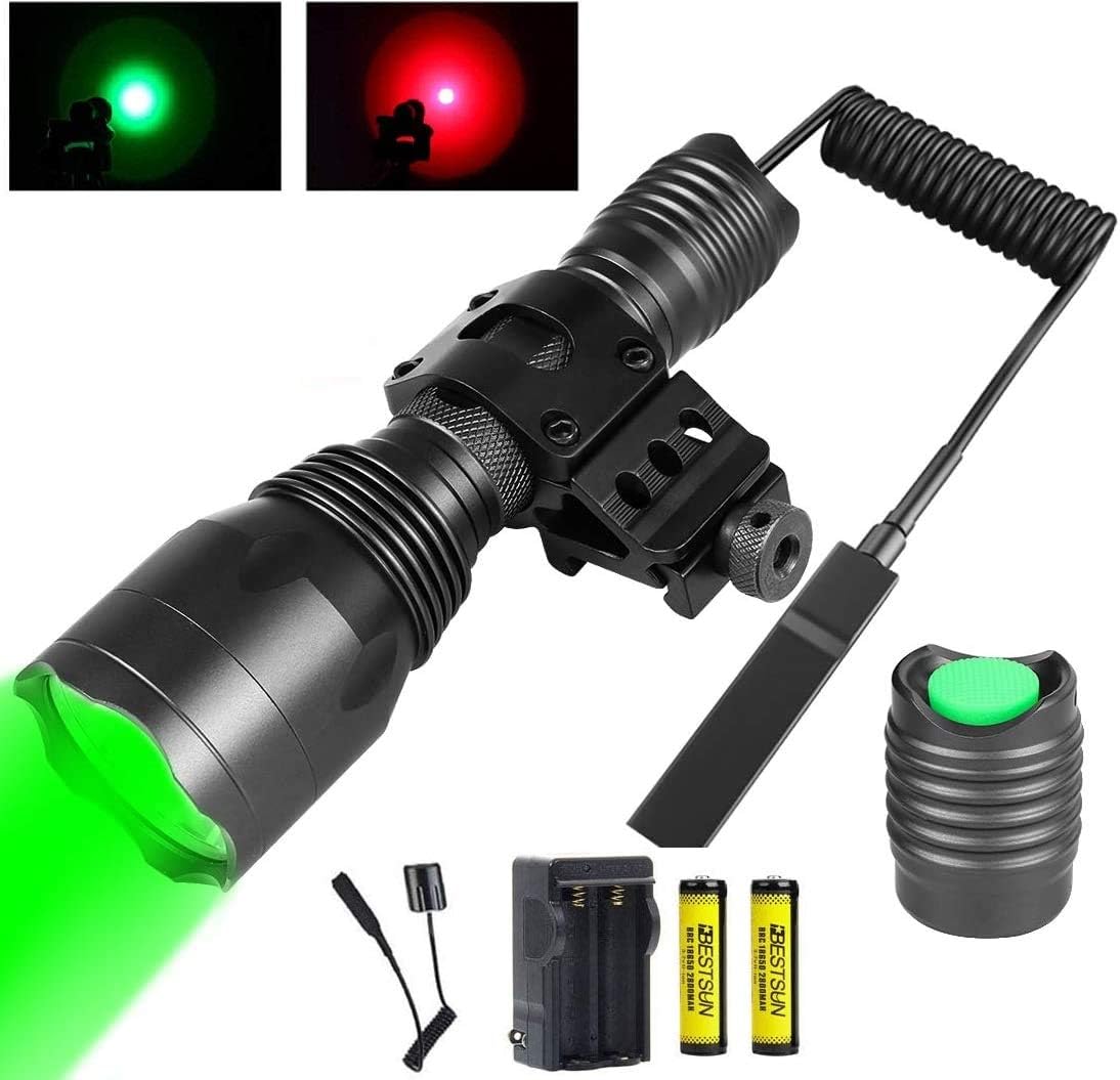Red and Green LED Hunting Flashlight with Pressure Switch I5756