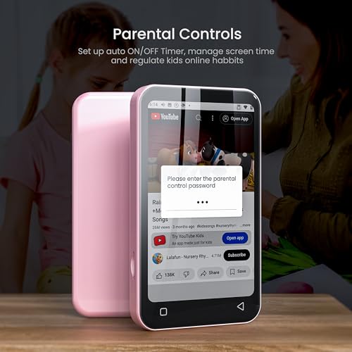 Pink 4" WiFi MP3 MP4 Music Player with Bluetooth Y637