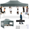10x20 Heavy Duty Pop up Canopy with 6 sidewalls, Waterproof Outdoor Tent G933225