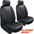 1 Pair Black Waterproof Leather Seat Covers L5971