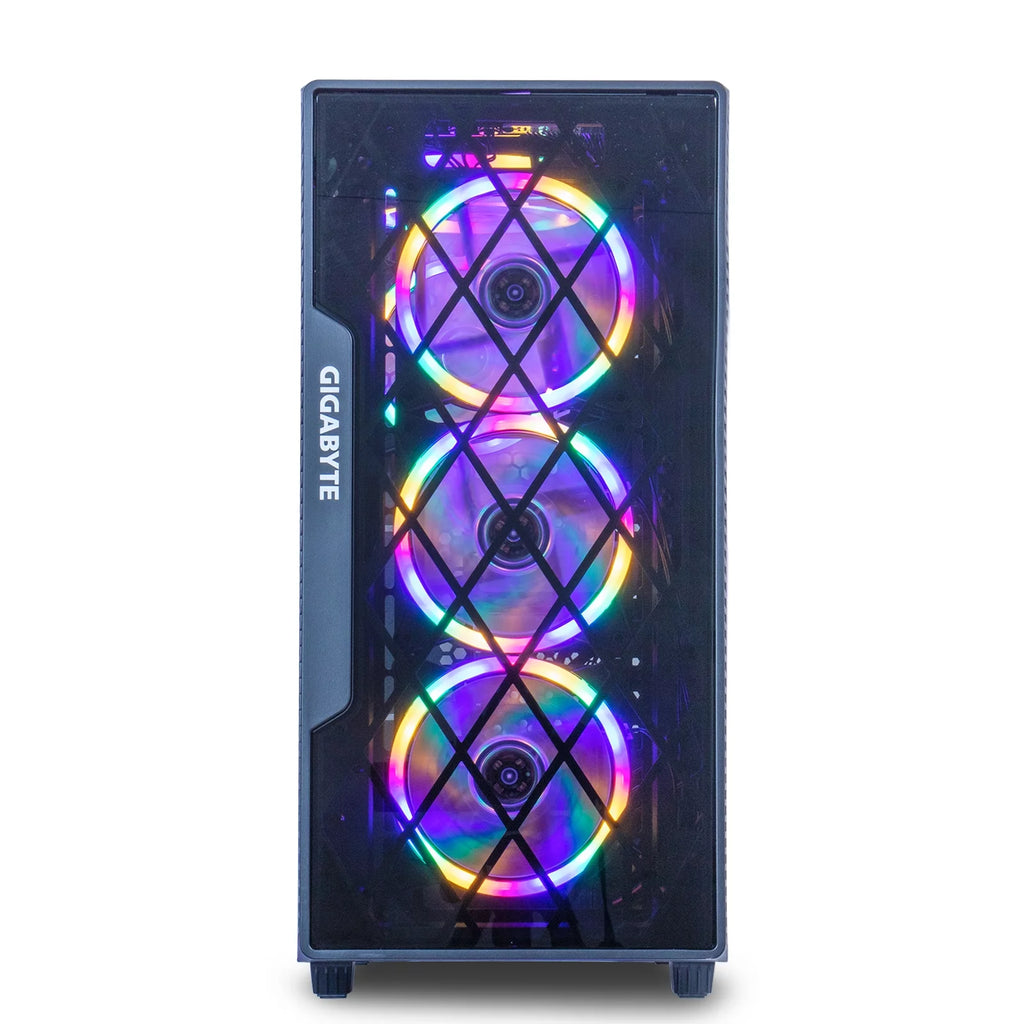 Gaming PC Desktop Computer, AMD Ryzen 5 4500 3.6GHz, RX6600, 16GB DDR4, 500GB NVME SSD, 6 RGB Fans S56590
