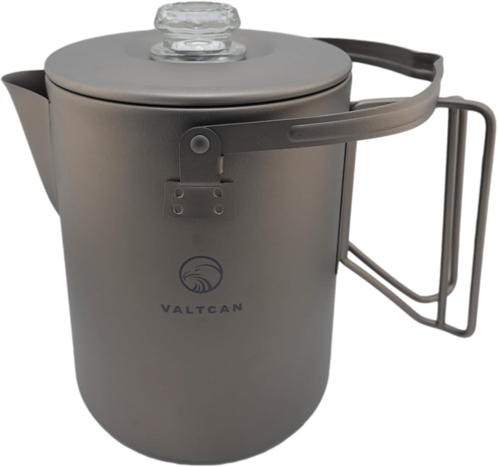 Titanium Percolator Coffee Maker Pot 1.5L 50 fl oz 6 Cup Capacity Glass Knob E174760
