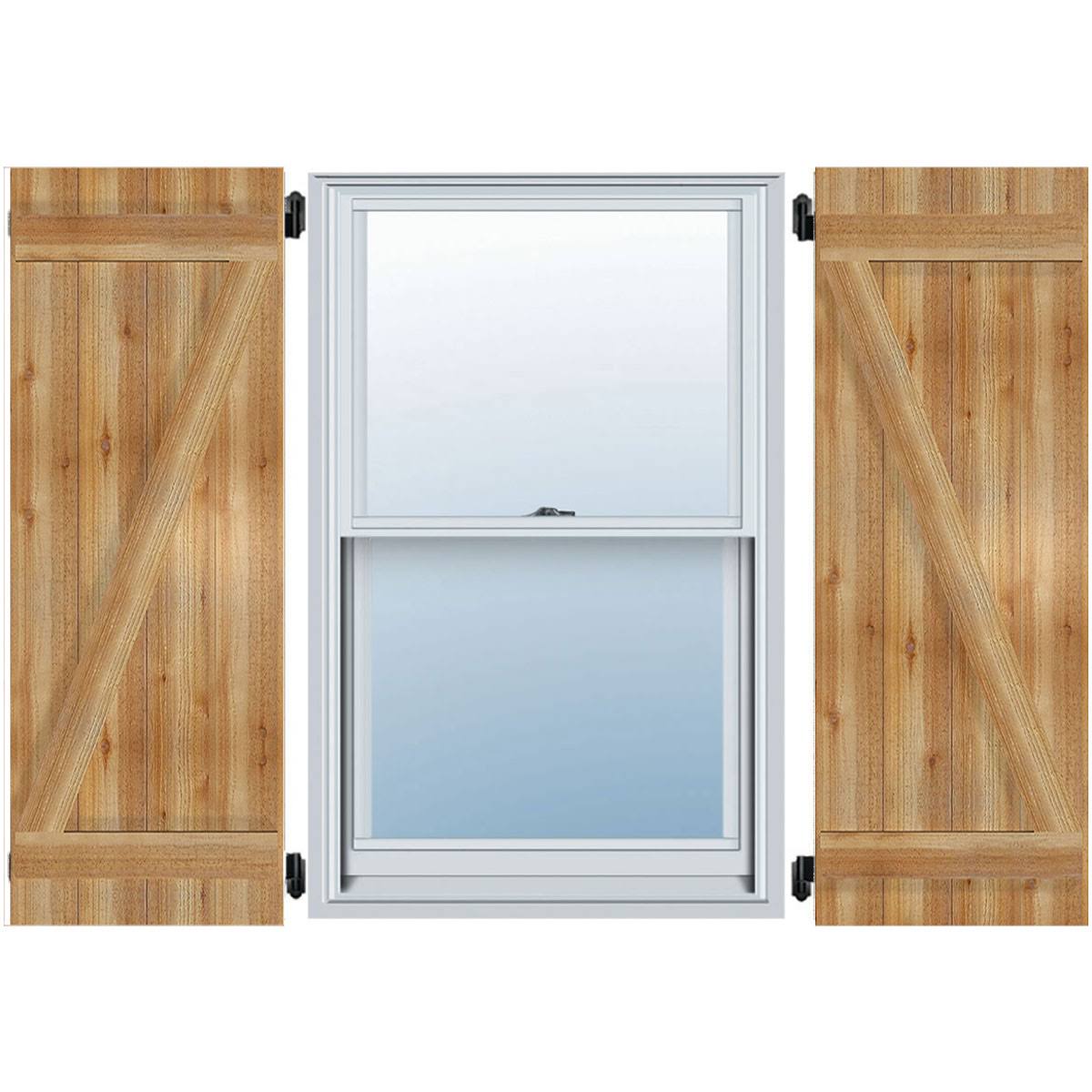 Rough Sawn Western Red Cedar Board-n-Batten Shutters N688