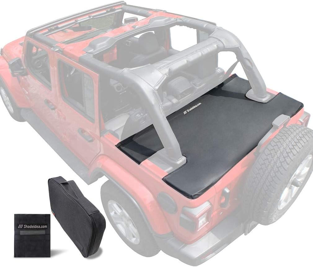 White Vinyl Tonneau Cover for Jeep Wrangler JLU 4 Door P2780