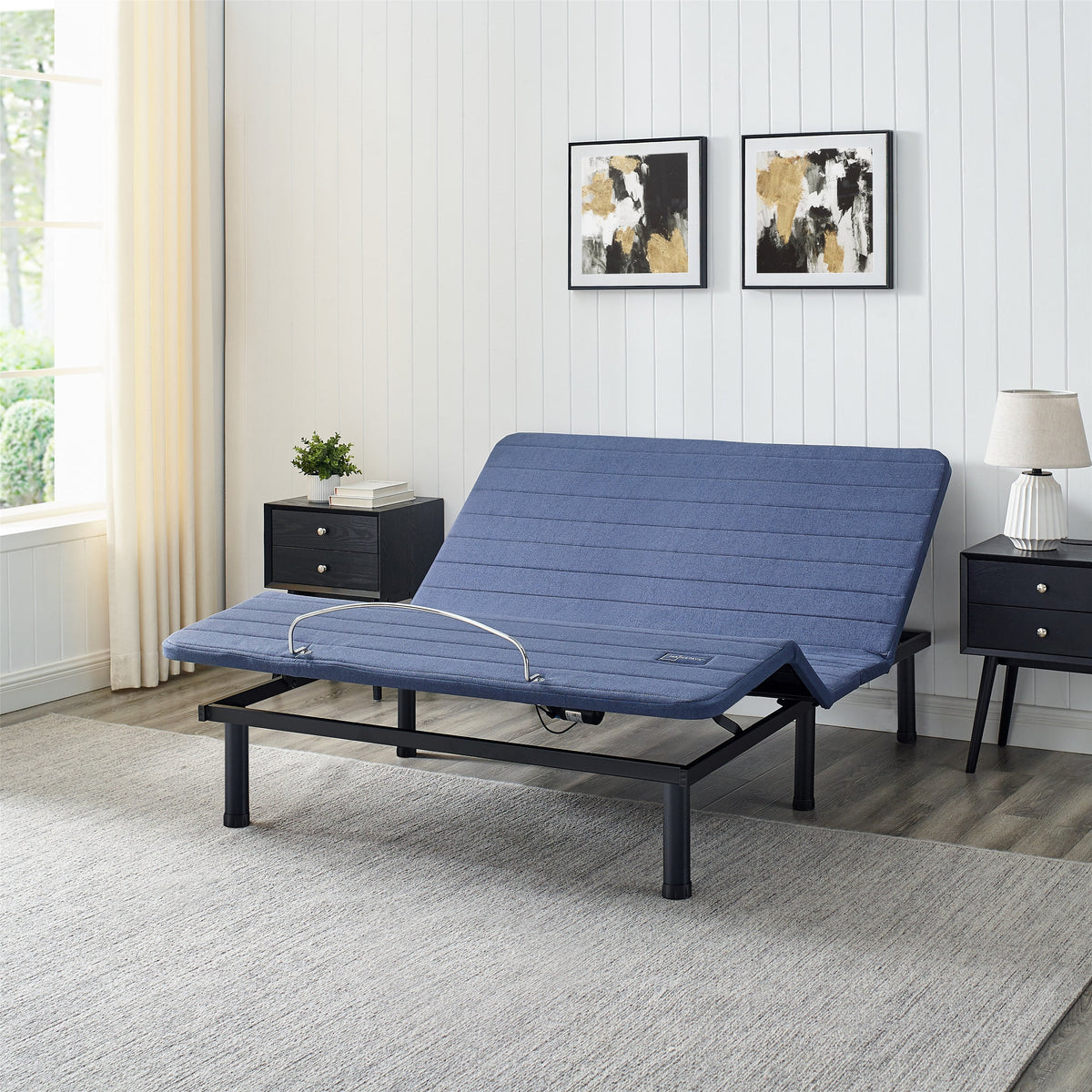 Queen Adjustable Metal Platform Bed Base with Wireless Remote Control R3867