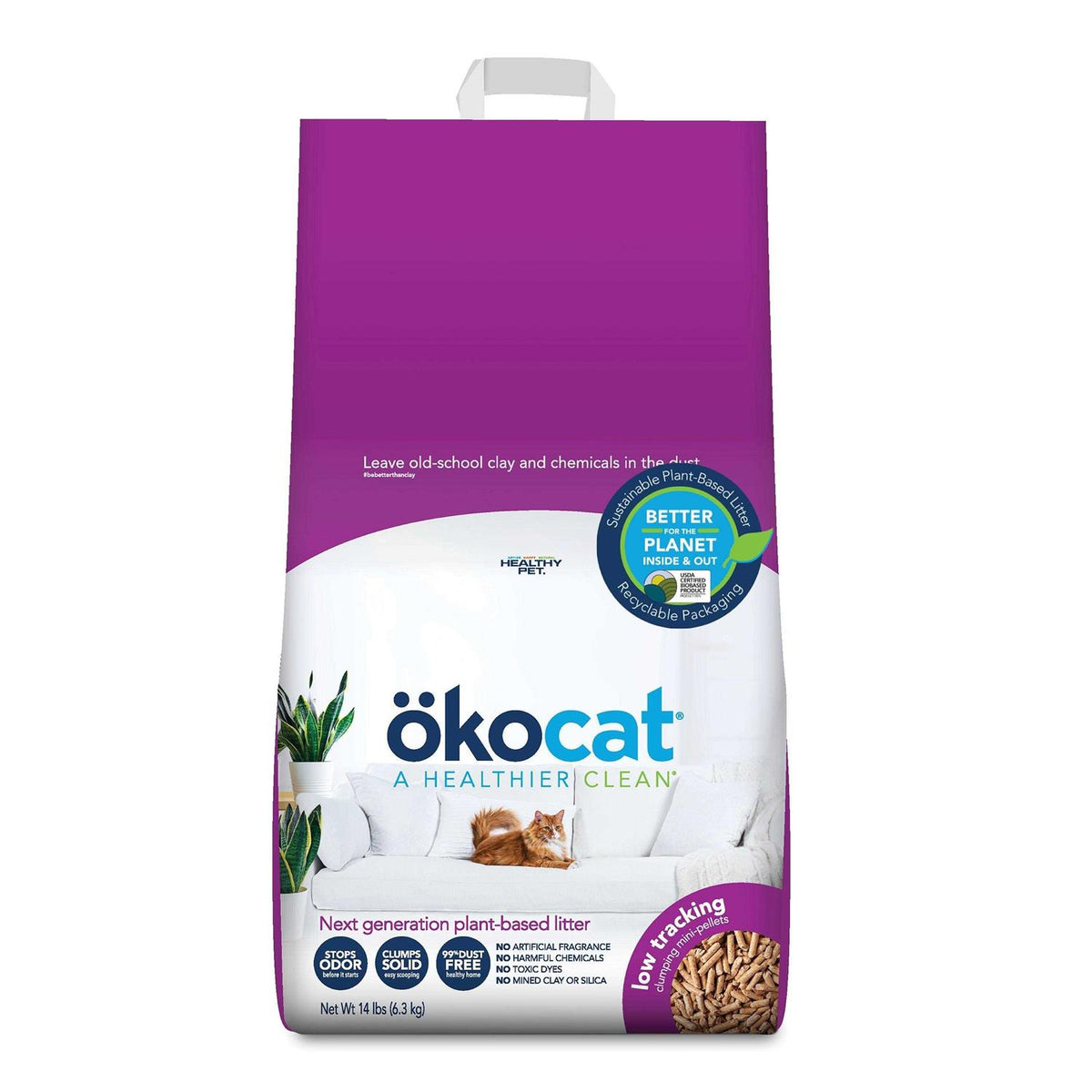 Low Tracking Clumping Mini Pellets Wood Cat Litter M554