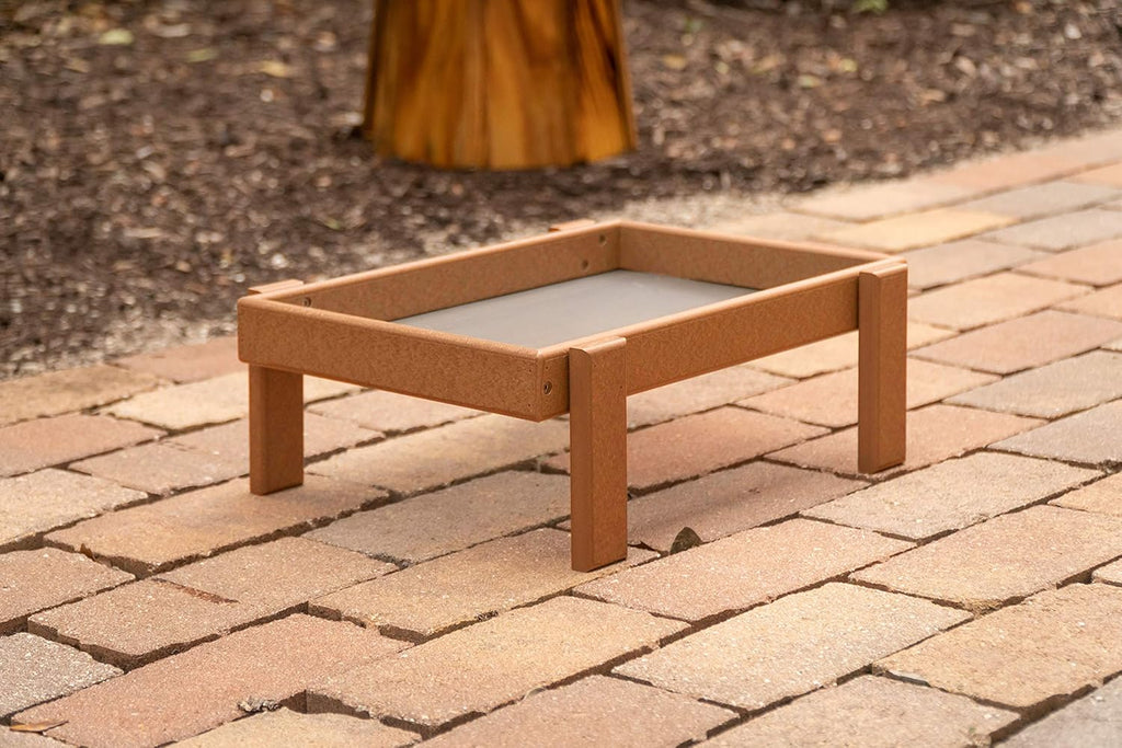 Plastic Platform Ground Bird Feeder Tray (Turf Green) M868