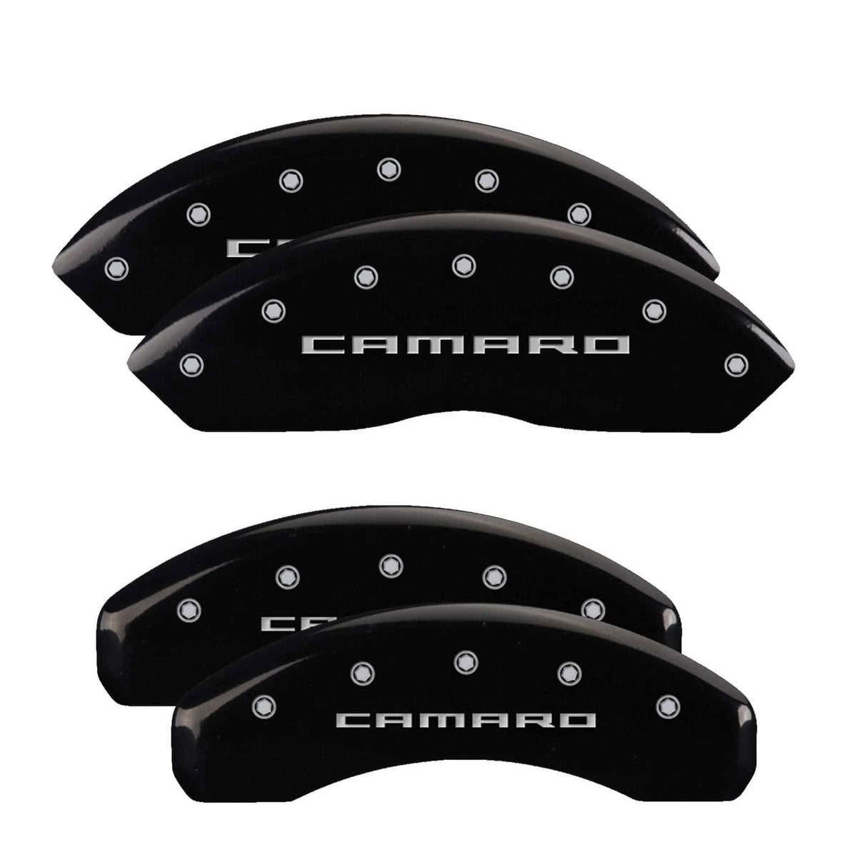 4 Caliper Covers Black Finish Silver CH T34168