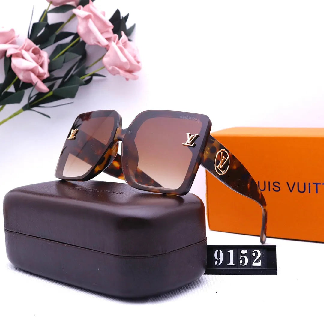 Printed Round Letter Polarized Sunglasses C3722