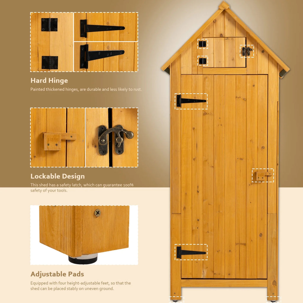 Outdoor Storage Cabinet Wooden Garden Shed R205710