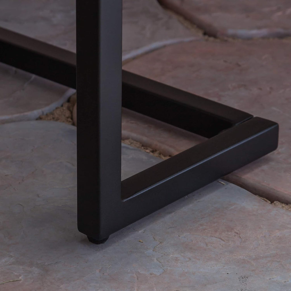 Gray Acacia Wood and Iron Bench J4080